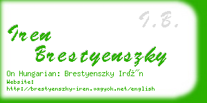iren brestyenszky business card